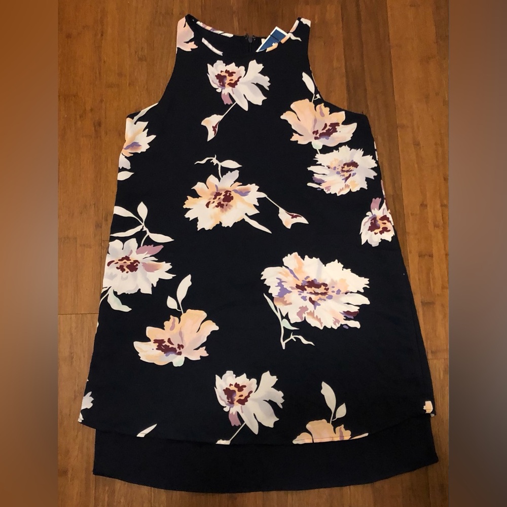 Lila Rose Dress New NWT Navy Floral Wedding Guest Semi Formal Beach Spring 8